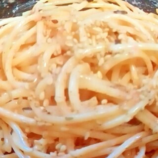 ゴマ明太子パスタ